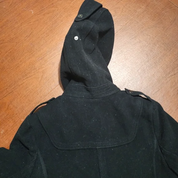 Donny Brook Elegant Black Toggle Trench Coat - Picture 14 of 14